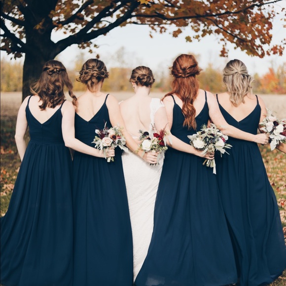 Navy Bridesmaid Dress - Picture 4 of 5